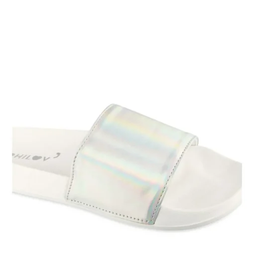 Badslippers ZILVER