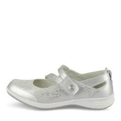 Ballerina's ZILVER EVITA LEER
