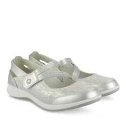 Ballerina's ZILVER EVITA LEER