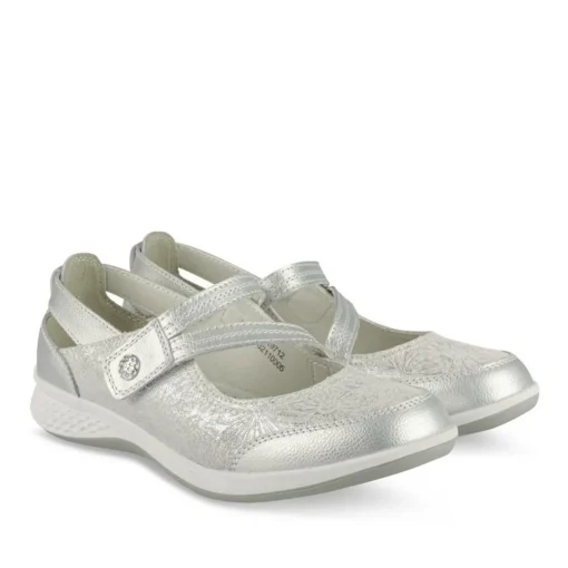 Ballerina's ZILVER NEOSOFT DAMES LEER