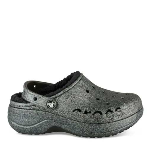 Clogs ZWART CROCS Baya Platform Lined Glit.