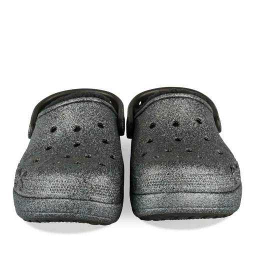 Clogs ZWART CROCS Baya Platform Lined Glit.