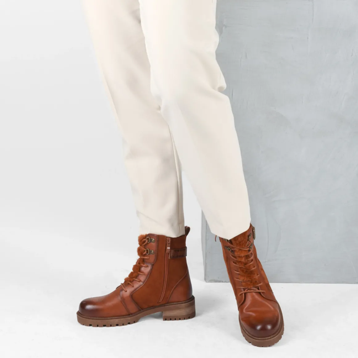 Enkellaarzen COGNACKLEUR