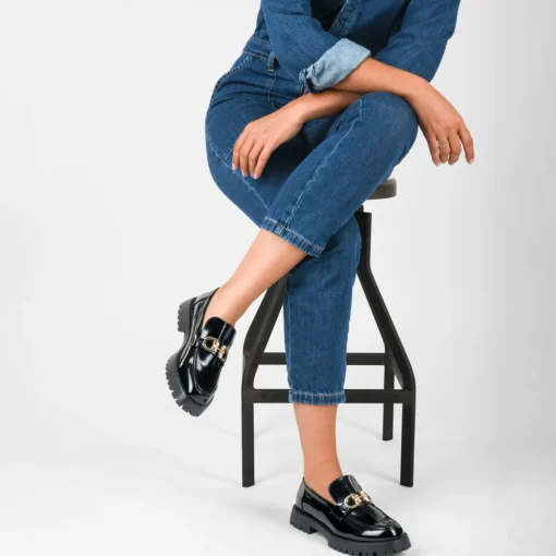 Mocassins ZWART