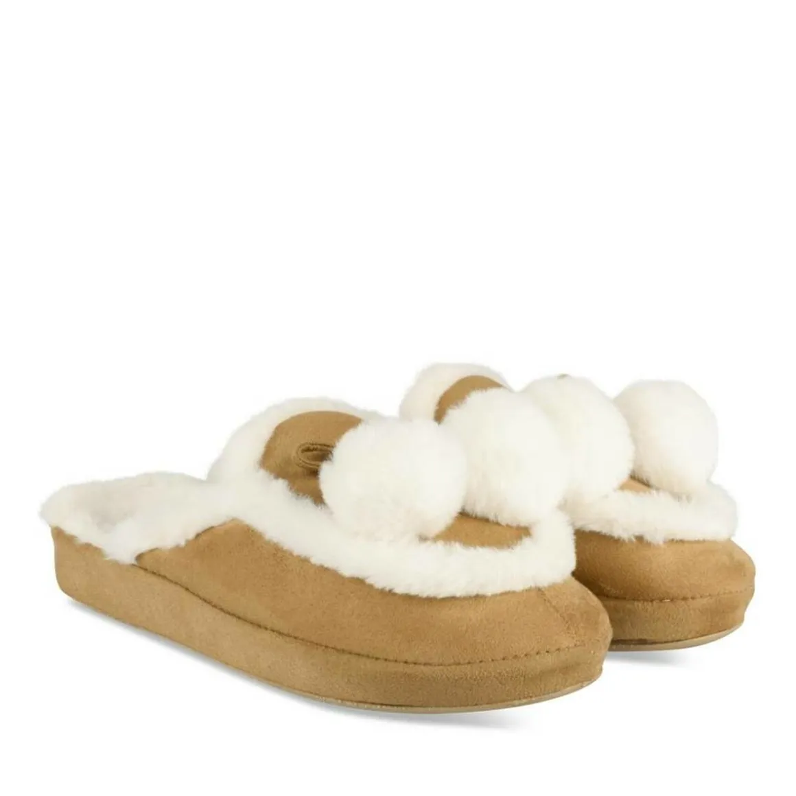 Pantoffels KASTANJEBRUIN