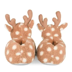 Pluche pantoffels rendier KASTANJEBRUIN MERRY SCOTT
