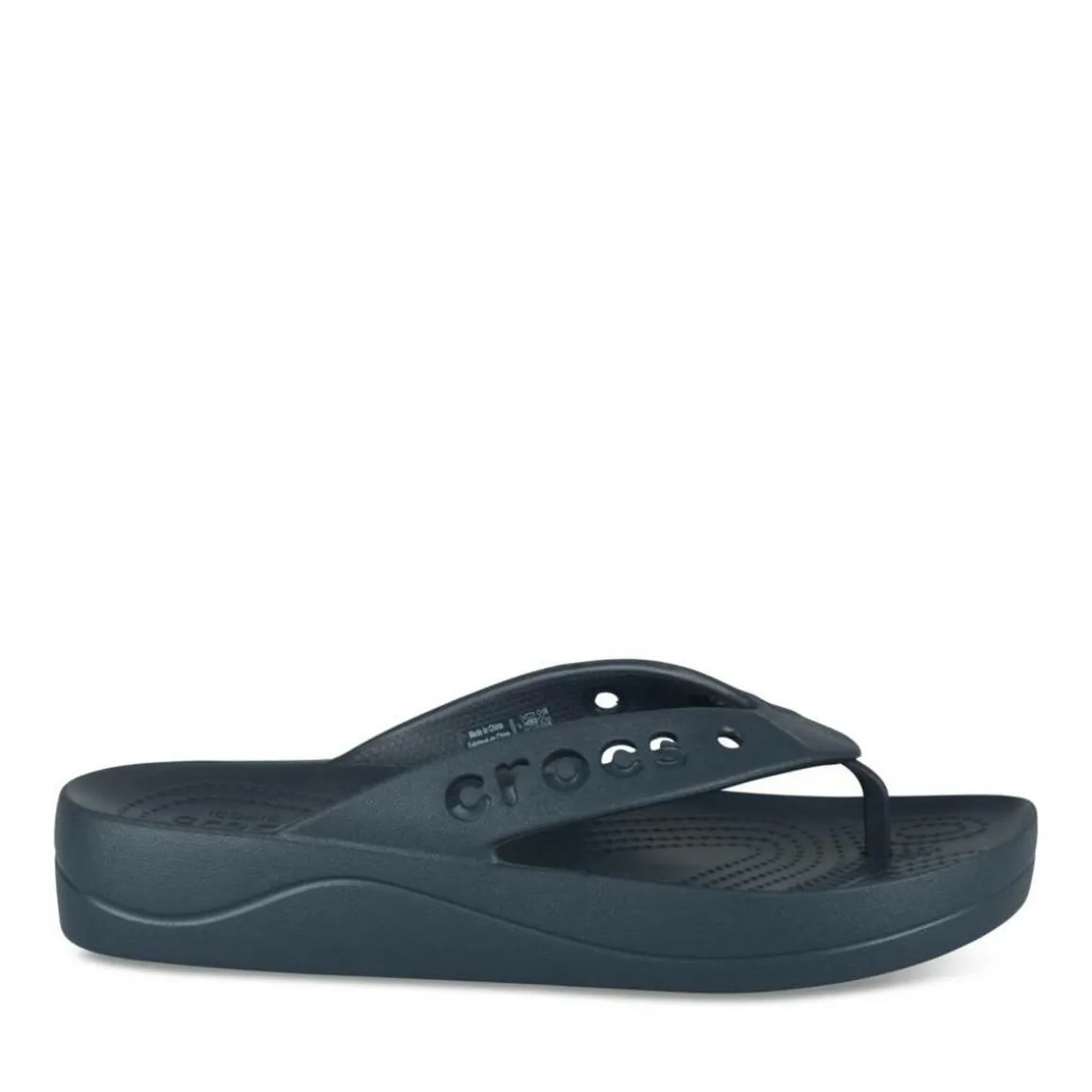 Teenslippers NAVY CROCS Baya Plateform Flip