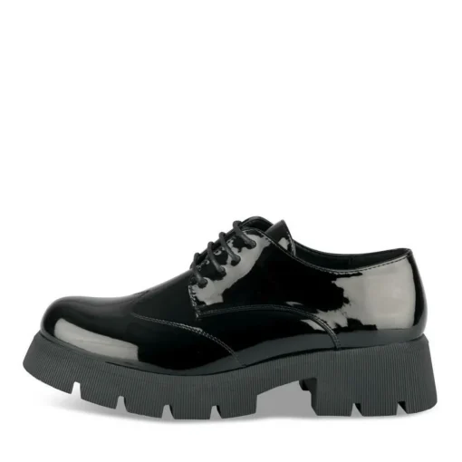 Veterschoenen ZWART