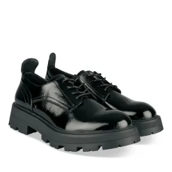 Veterschoenen ZWART
