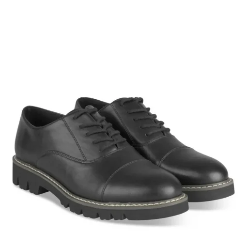 Veterschoenen ZWART