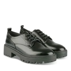 Veterschoenen ZWART