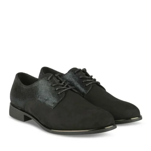 Veterschoenen ZWART