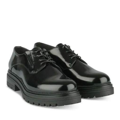Veterschoenen ZWART