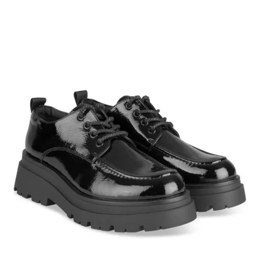 Veterschoenen ZWART