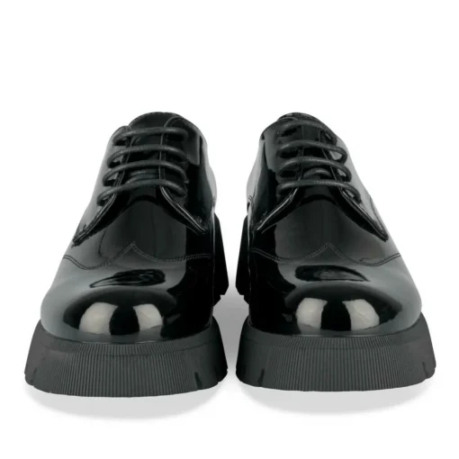 Veterschoenen ZWART