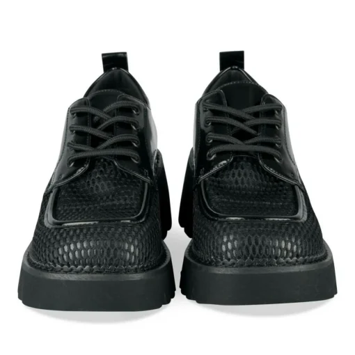 Veterschoenen ZWART