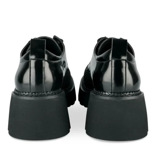 Veterschoenen ZWART