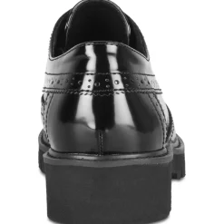 Veterschoenen ZWART