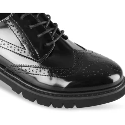 Veterschoenen ZWART