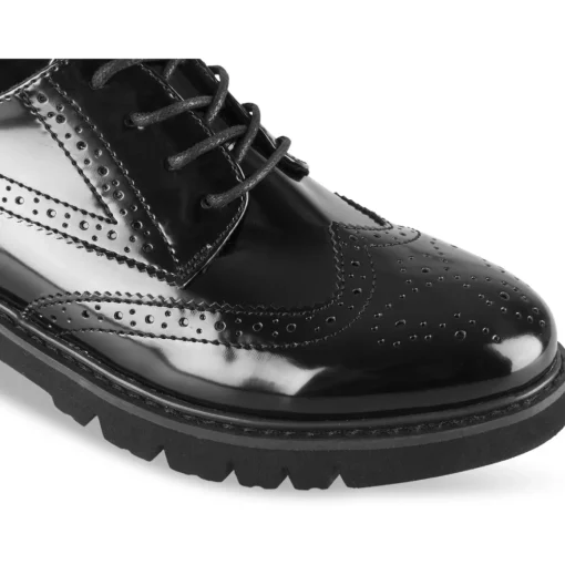 Veterschoenen ZWART
