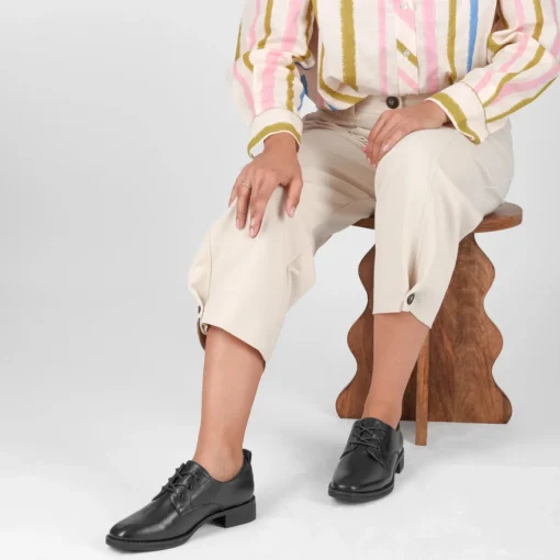 Veterschoenen ZWART